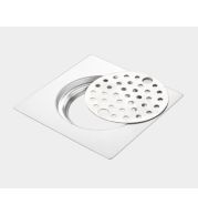 PR-141 Locking Square Floor Drain Stainless Steel Commercial Kitchen Heavy-Duty Secure Grate Tray Water Drainage Rack Restaurant Industrial Anti-Slip Rustproof Easy Clean Professional Grade Durable Key Lock Tamper Proof Welded Frame